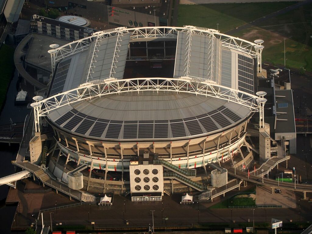 Pays-Bas Amsterdam Johan Cruyff Arena 68.000 places 1996
dimension stade de foot 