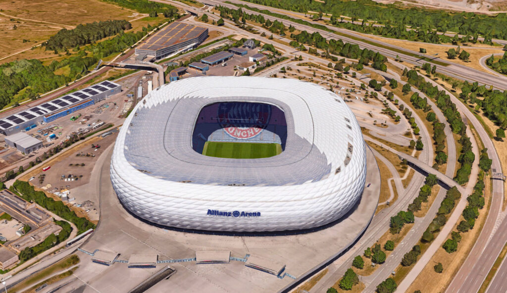 Munich Allianz Arena 75.000 places 2005
dimension stade de foot 