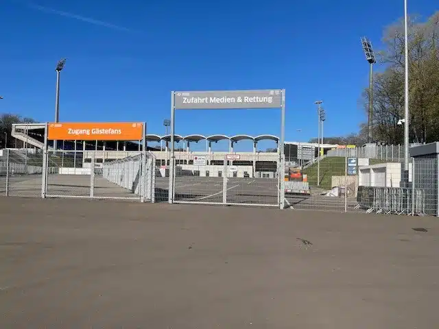 Arrivée au stade