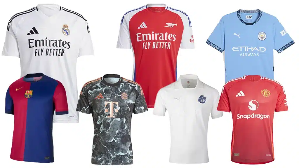 Les maillots de football les plus vendus durant la saison 2024-2025