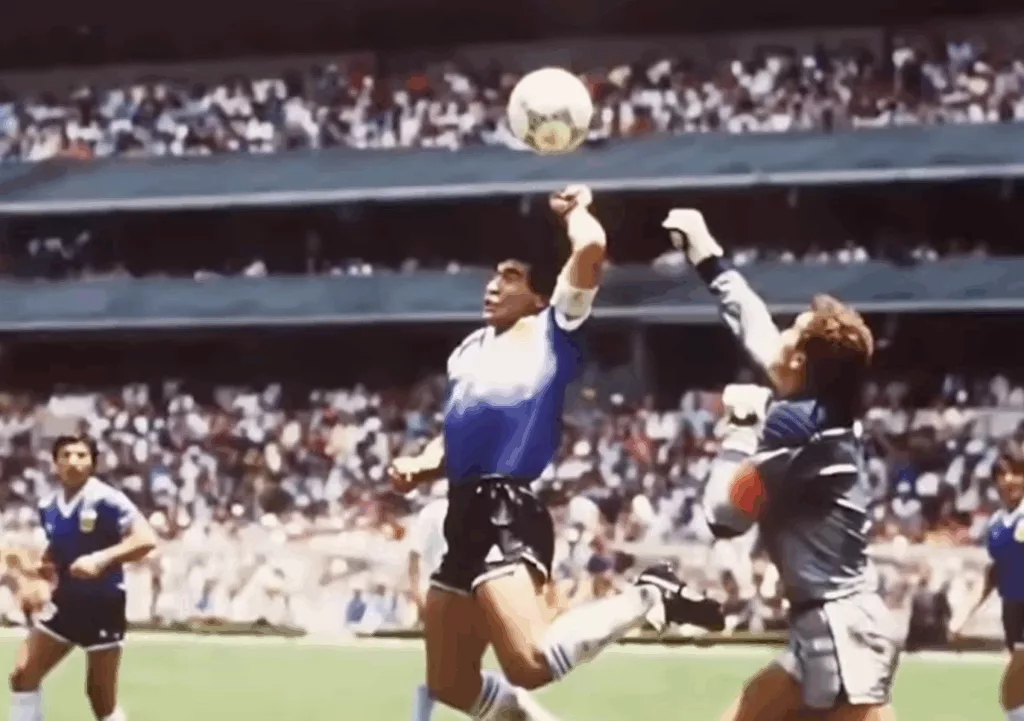 la main de dieu Maradona : le geste maudit