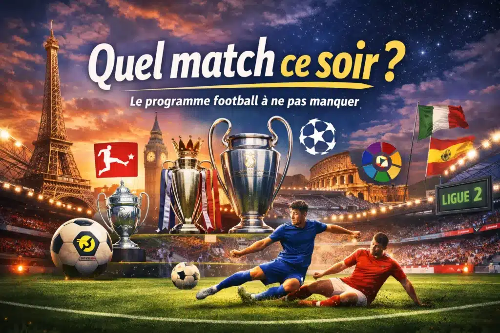 Quel match ce soir ? Le programme football à ne pas manquer aujourd’hui