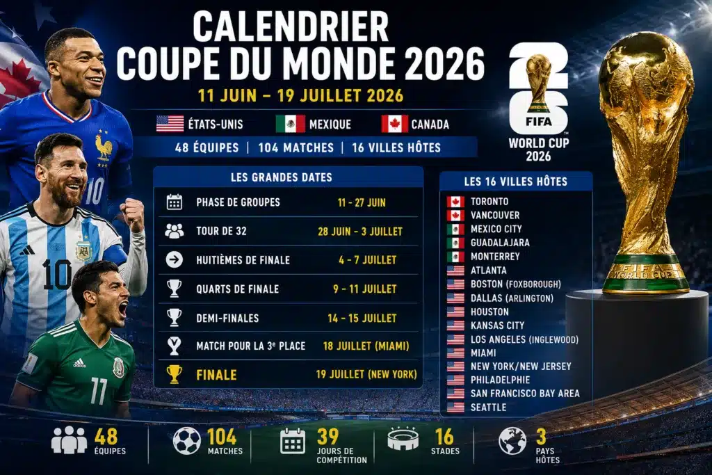 calendrier de la coupe du monde